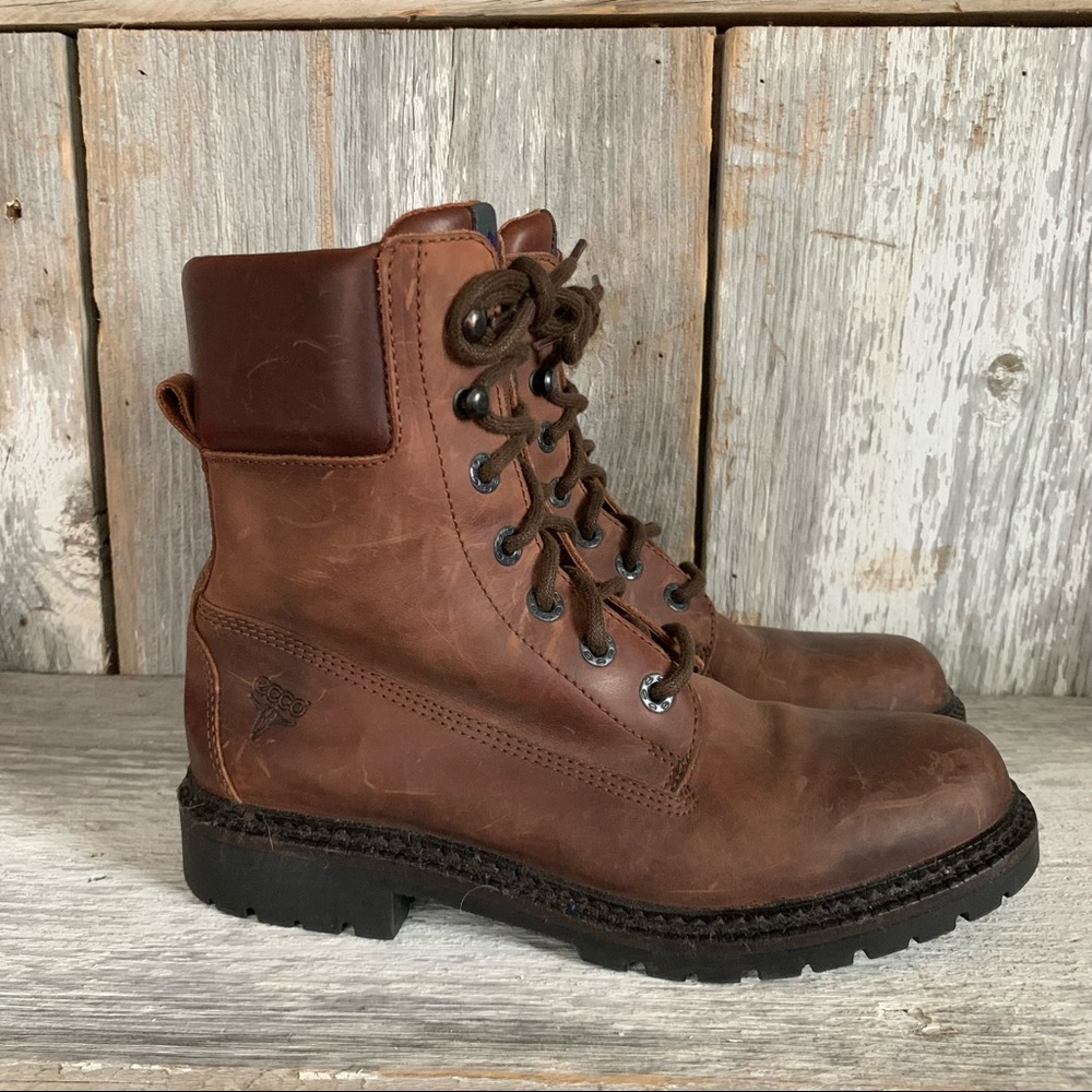 Ecco Club Suede Leather Boots (Sherpa Lined) Size EU40